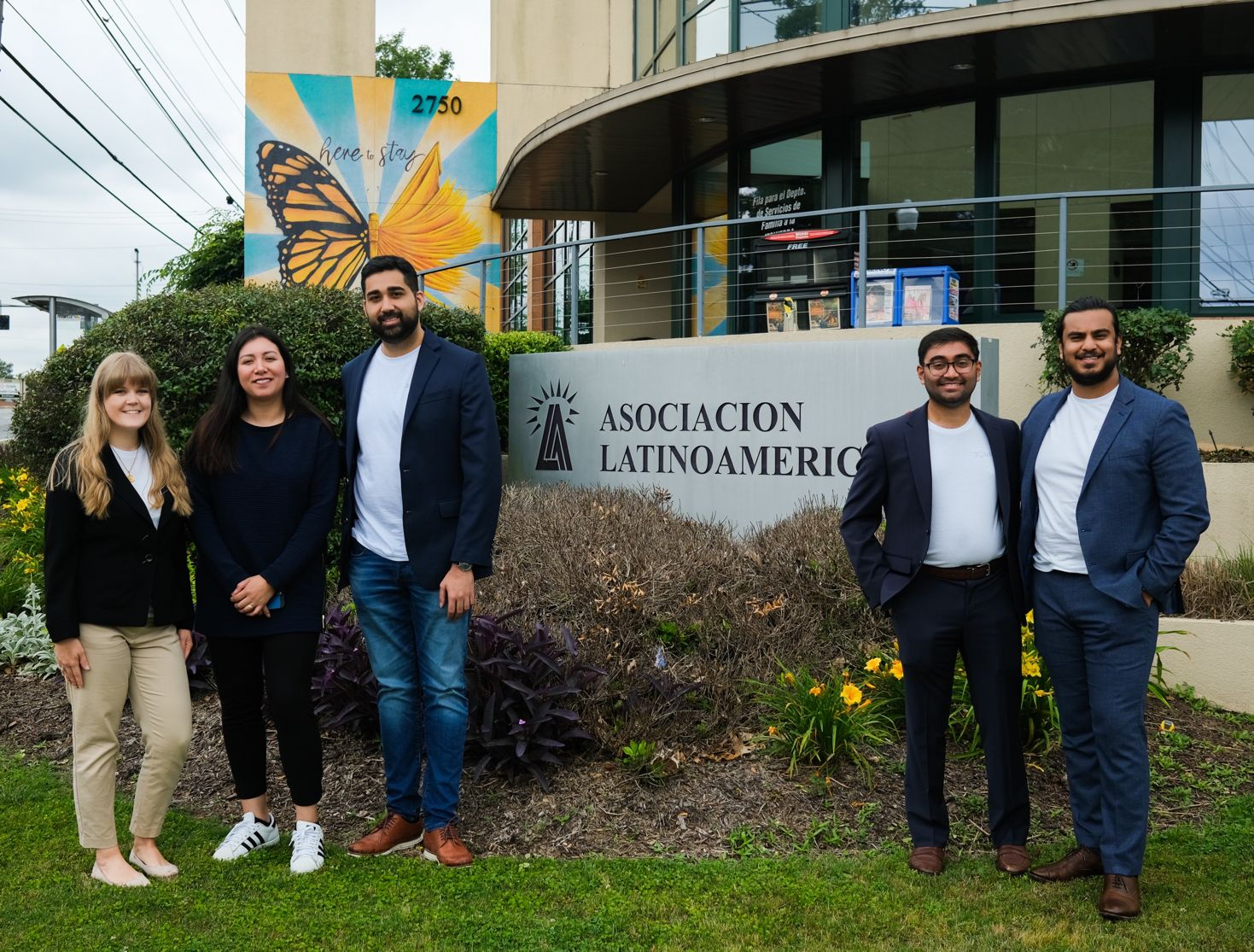 Journey ATL team in front of the Latin American Association